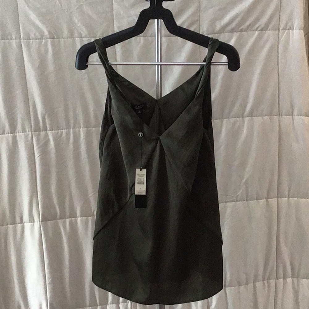 Talbots Loden color sleeveless blouse  size 2. NWT